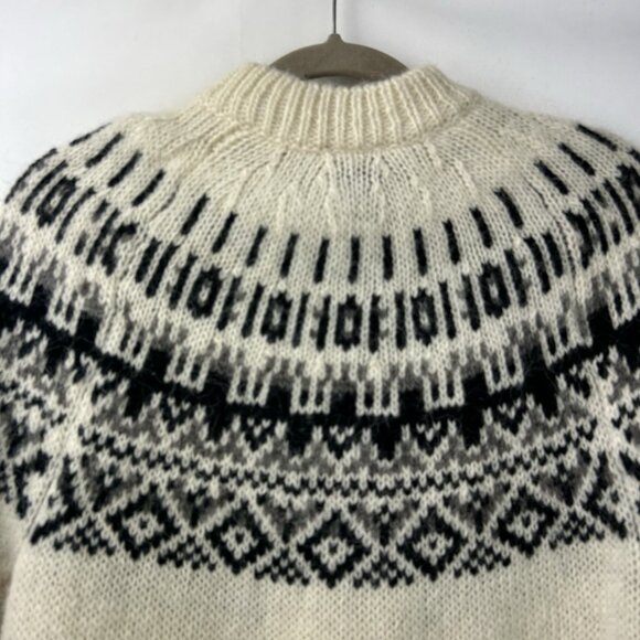 Icewear Iceland XS zip up Cardigan Sweater Icelandic Wool White Comfort Warm - Picture 13 of 16